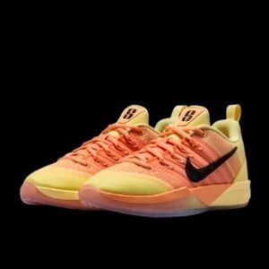 Nike Sabrina 3 All Star Womens Size 7.5/Kids 6Y Soft Yellow Orange